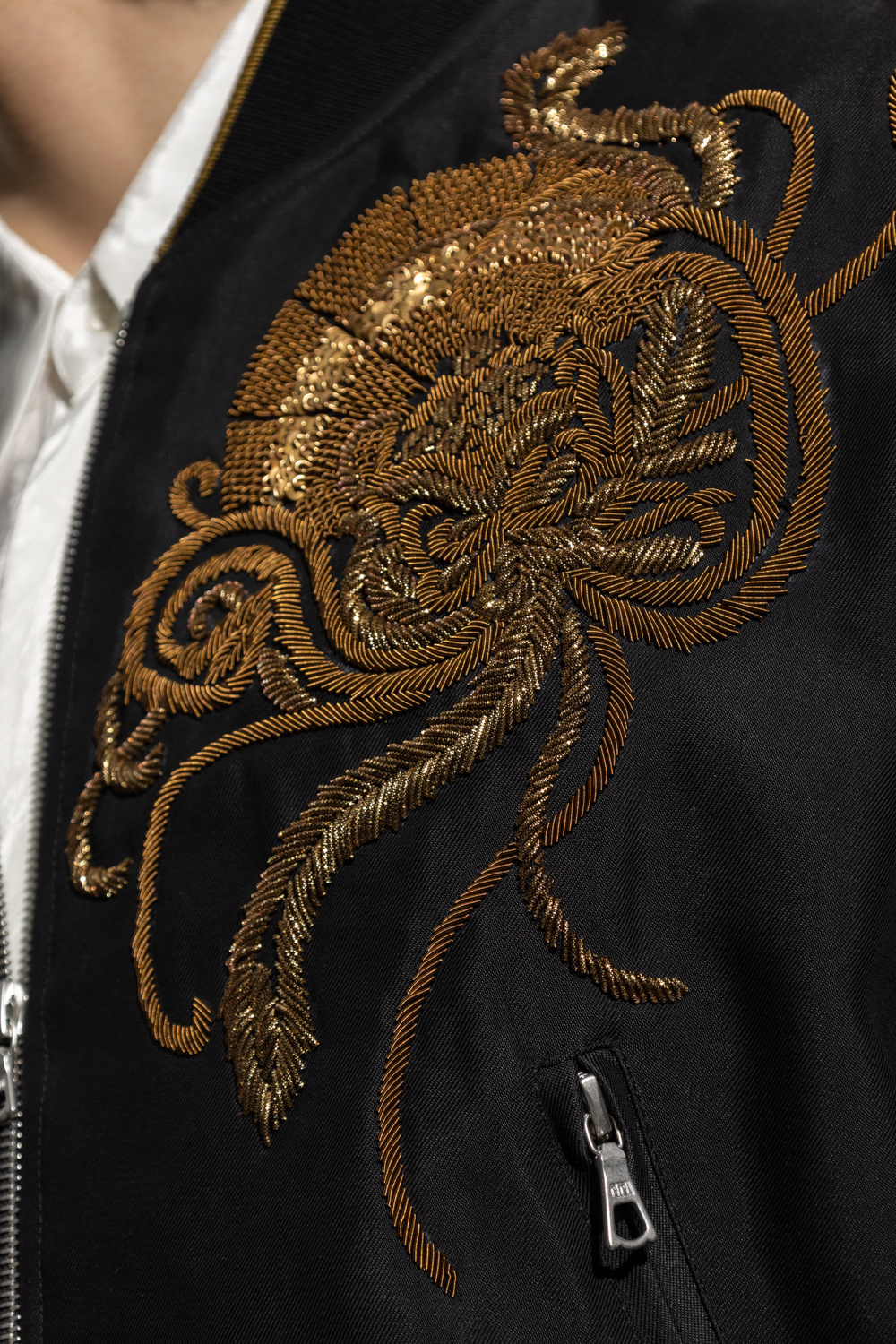 Dries Van Noten 装飾チュール シルクトップス ブラック (Dries
